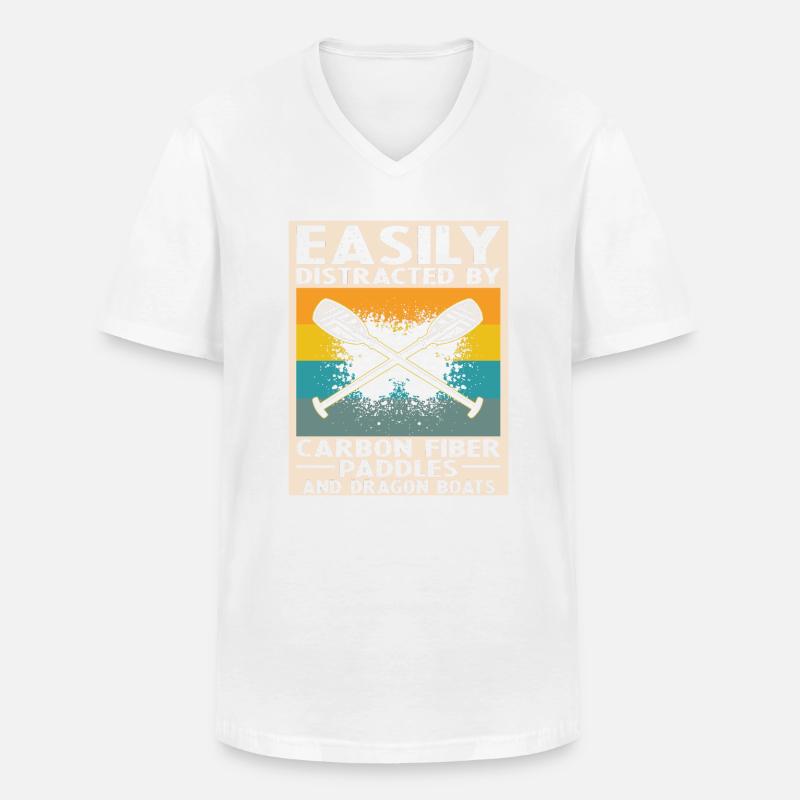 Drachenboot Trainer und Drachenboot - Männer-T-Shirt mit V-Ausschnitt - Weiß