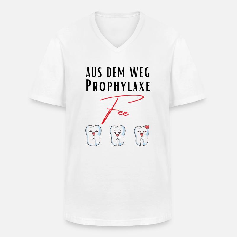 Propyhlaxe FEE Prophylaxeassistentin ZMF ZFA - Männer-T-Shirt mit V-Ausschnitt - Weiß