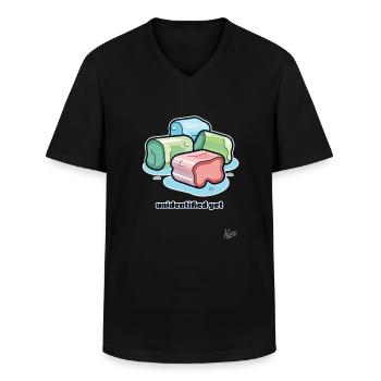 Unbekanntes Kaugummi Objekt - Männer-T-Shirt mit V-Ausschnitt - Schwarz - Vorne - AI Model Male 178 dark (178cm)