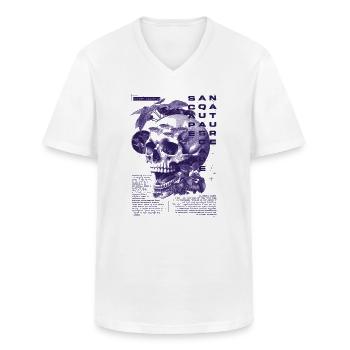 Aquascaping Moderner tropischer Fischhalter Aquarianer - Männer-T-Shirt mit V-Ausschnitt - Weiß - Vorne - AI Model Male 185 light (185cm)