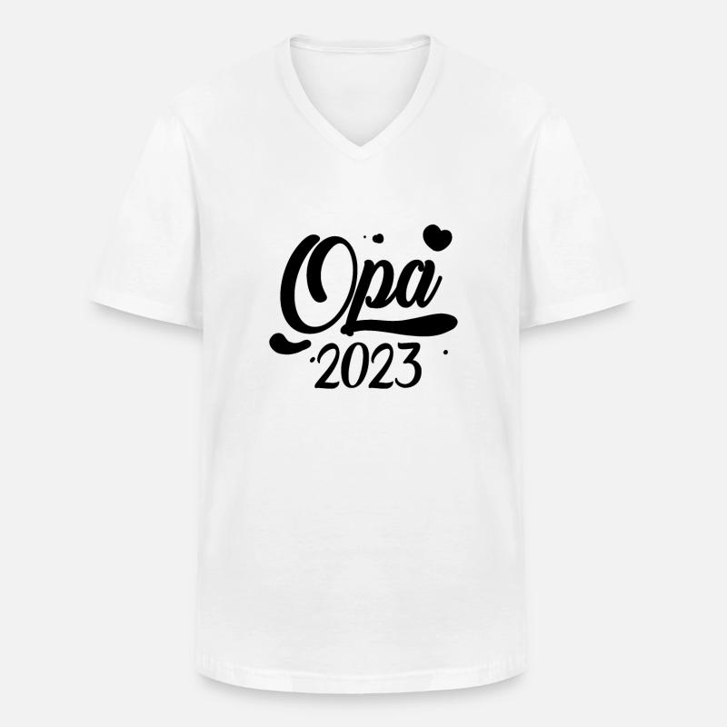 Opa 2023 loading - Männer-T-Shirt mit V-Ausschnitt - Weiß