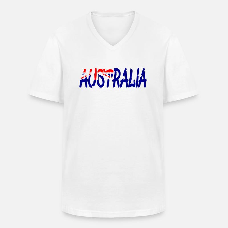 Australien, Australia, Down Under, Aussie - Männer-T-Shirt mit V-Ausschnitt - Weiß
