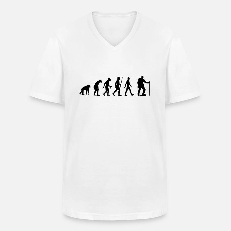 Evolution randonnée alpinisme escalade alpinisme - T-shirt col V Homme - blanc