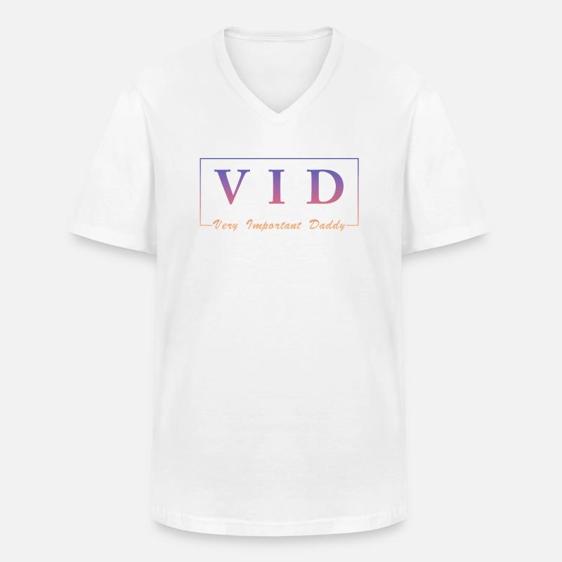 VID Very Important Daddy - Männer-T-Shirt mit V-Ausschnitt - Weiß