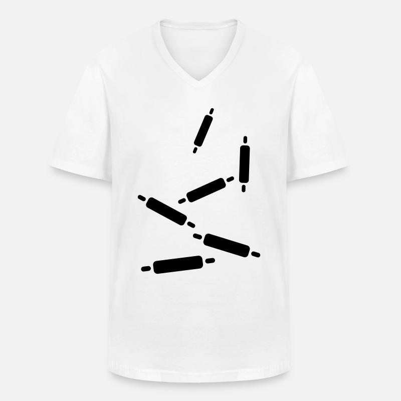 Kitchen roll baking rolling pin - Men's V-Neck T-Shirt - white