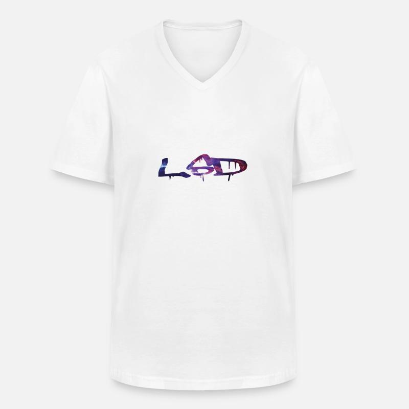 LSD - Männer-T-Shirt mit V-Ausschnitt - Weiß
