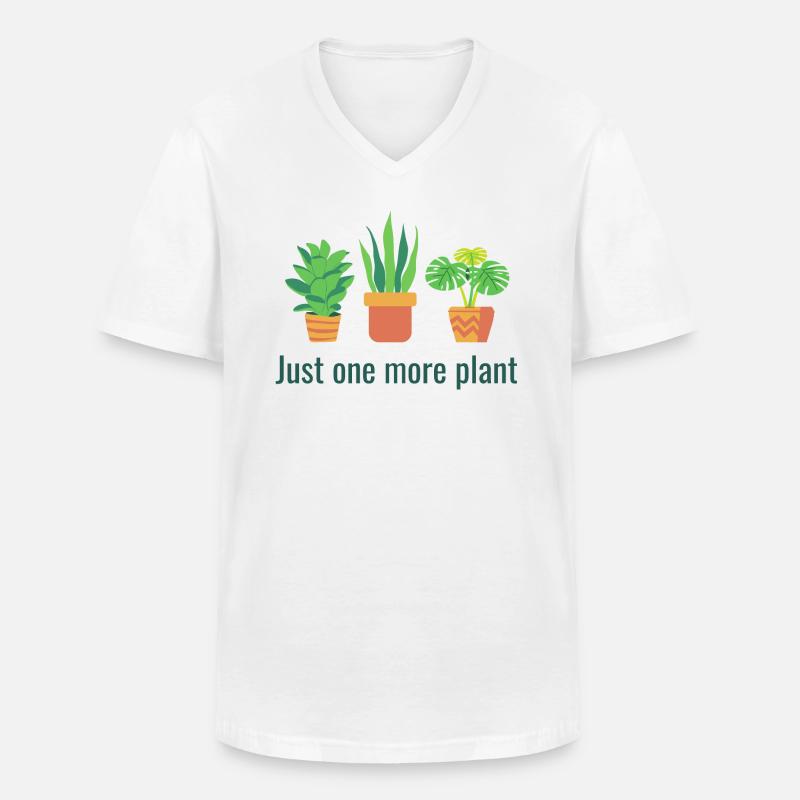 Nur noch eine Pflanze - Männer-T-Shirt mit V-Ausschnitt - Weiß