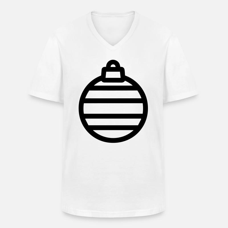 Weihnachtskugel - Männer-T-Shirt mit V-Ausschnitt - Weiß