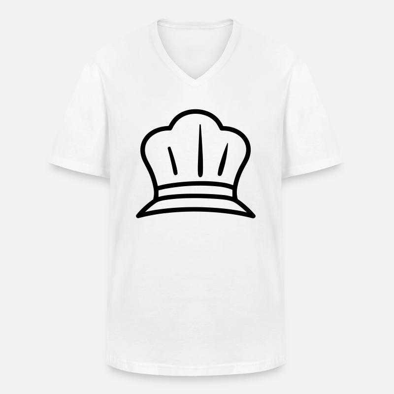 Küchenchef - Männer-T-Shirt mit V-Ausschnitt - Weiß