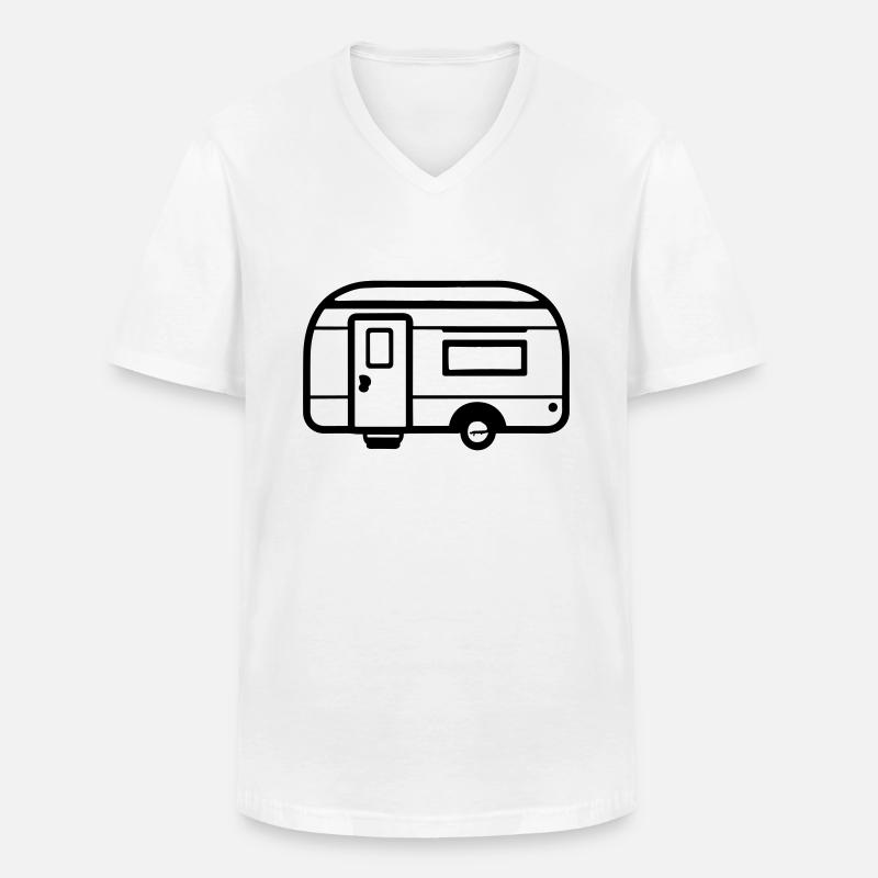 Kleiner Wohnwagen - Männer-T-Shirt mit V-Ausschnitt - Weiß