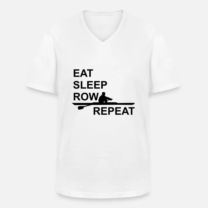Rudern, ruderer - Männer-T-Shirt mit V-Ausschnitt - Weiß