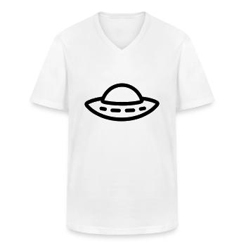 fliegende Untertasse - Männer-T-Shirt mit V-Ausschnitt - Weiß - Vorne - AI Model Male 185 light (185cm)