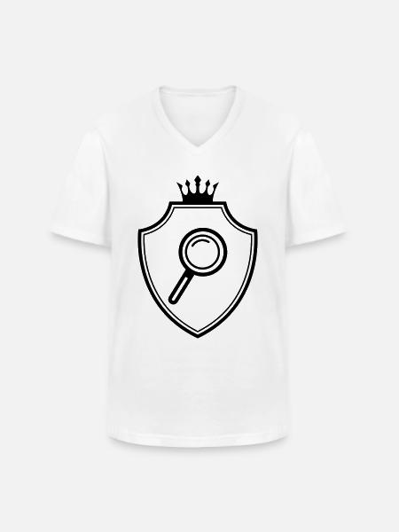 Magnifying glass coat of arms - Men's V-Neck T-Shirt - white