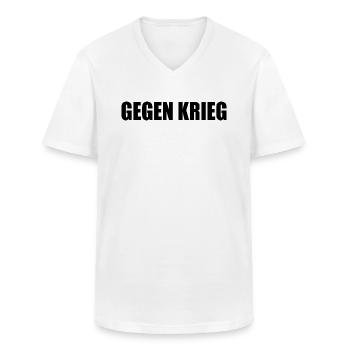 Gegen krieg - Männer-T-Shirt mit V-Ausschnitt - Weiß - Vorne - AI Model Male 185 light (185cm)