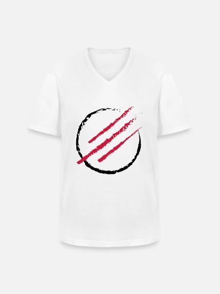 Scratch the Circle - Men's V-Neck T-Shirt - white