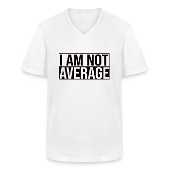 Je ne suis pas moyen - T-shirt col V Homme - blanc - Devant - AI Model Male 185 light (185cm)