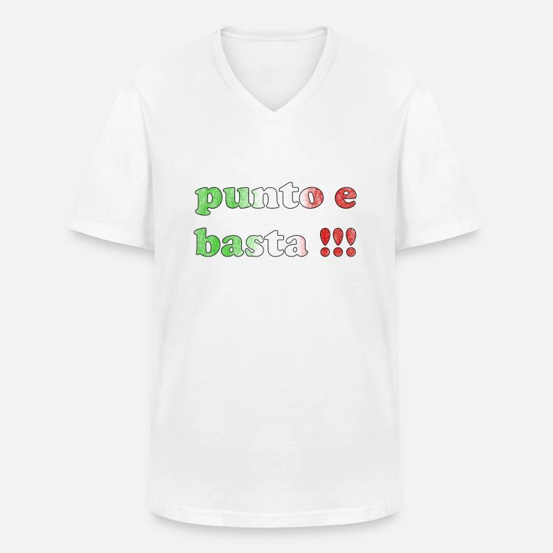 Punto - Männer-T-Shirt mit V-Ausschnitt - Weiß