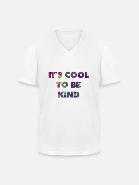 It's cool to be kind - Men's V-Neck T-Shirt - white