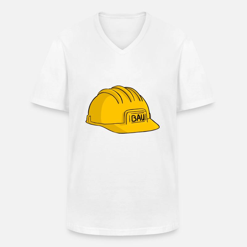 Bauarbeiter Helm Baustelle - Männer-T-Shirt mit V-Ausschnitt - Weiß