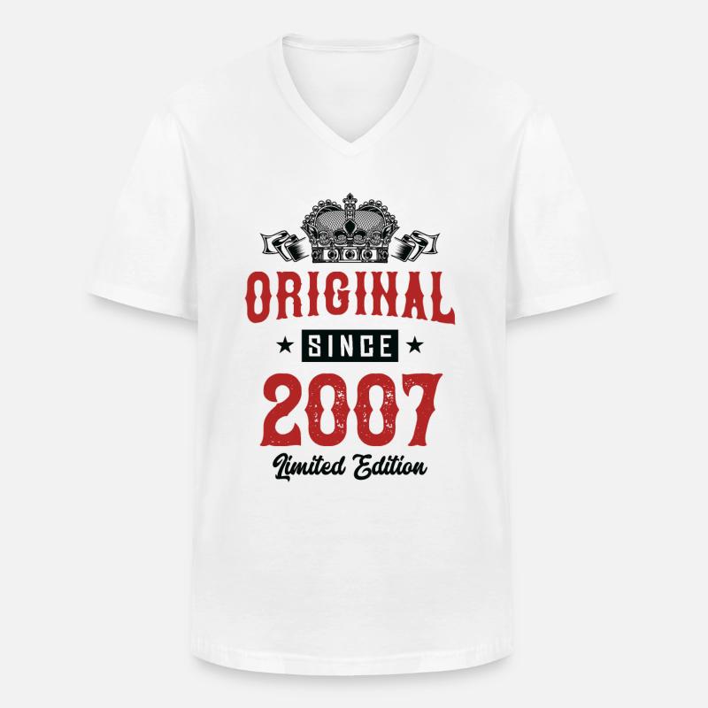 2007 limited edition - Männer-T-Shirt mit V-Ausschnitt - Weiß