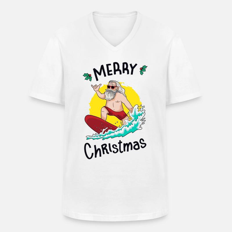Weihnachten im Juli - Männer-T-Shirt mit V-Ausschnitt - Weiß
