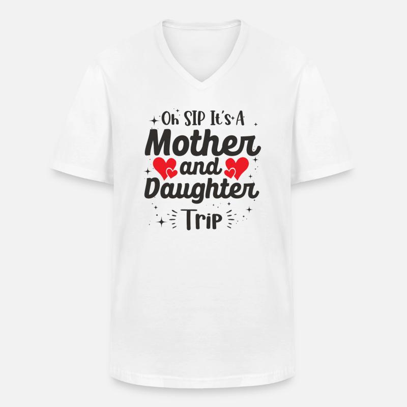 Mutter-tochter-reise 2024 - Männer-T-Shirt mit V-Ausschnitt - Weiß