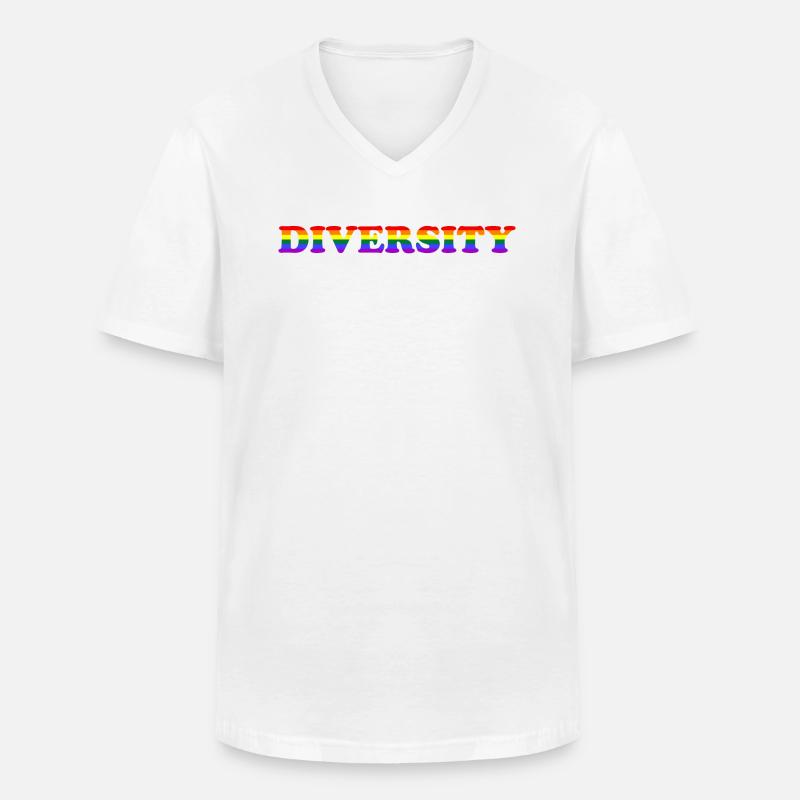 Diversity - Männer-T-Shirt mit V-Ausschnitt - Weiß