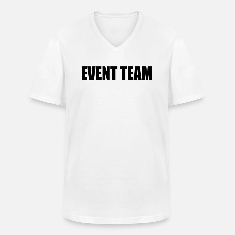 Event team - Maglietta da uomo classica con scollo a V - bianco