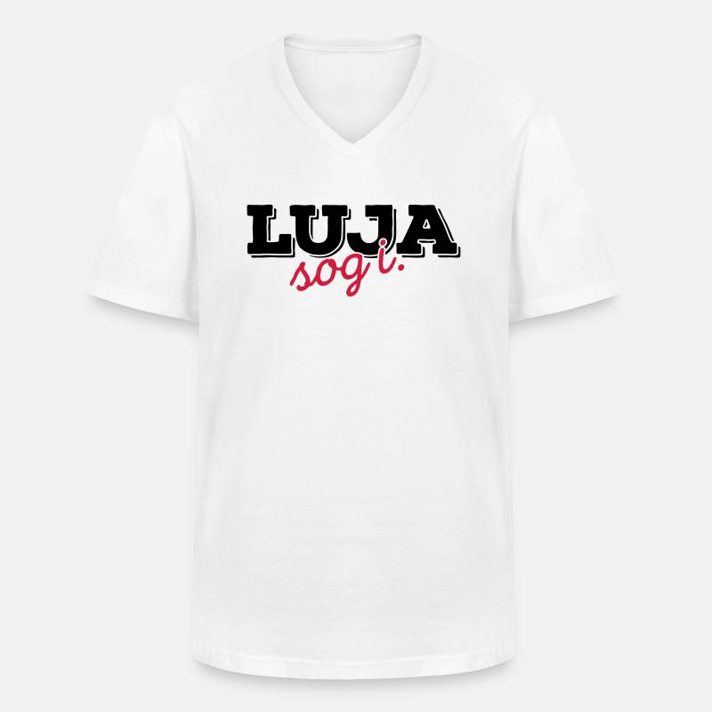 Luja sog i 2C - Männer-T-Shirt mit V-Ausschnitt - Weiß