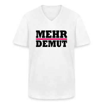 Demut - Männer-T-Shirt mit V-Ausschnitt - Weiß - Vorne - AI Model Male 185 light (185cm)