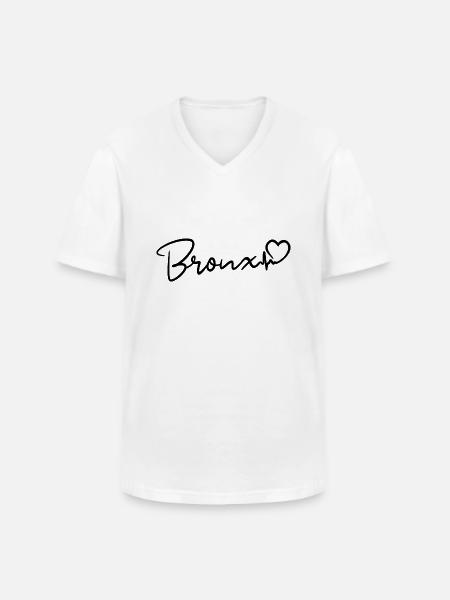Bronx Heartbeat NYC - Men's V-Neck T-Shirt - white