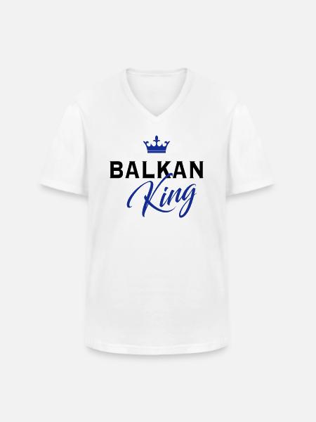 Balkan King - Men's V-Neck T-Shirt - white