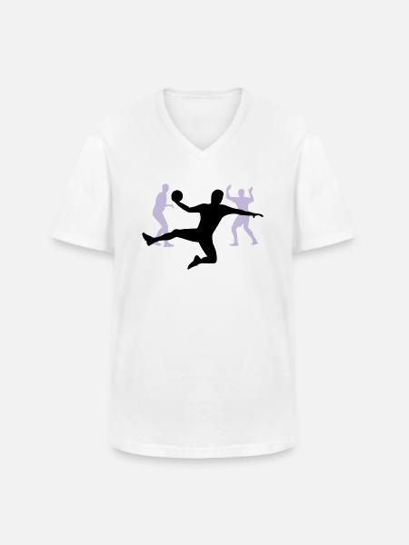 Handball - Men's V-Neck T-Shirt - white