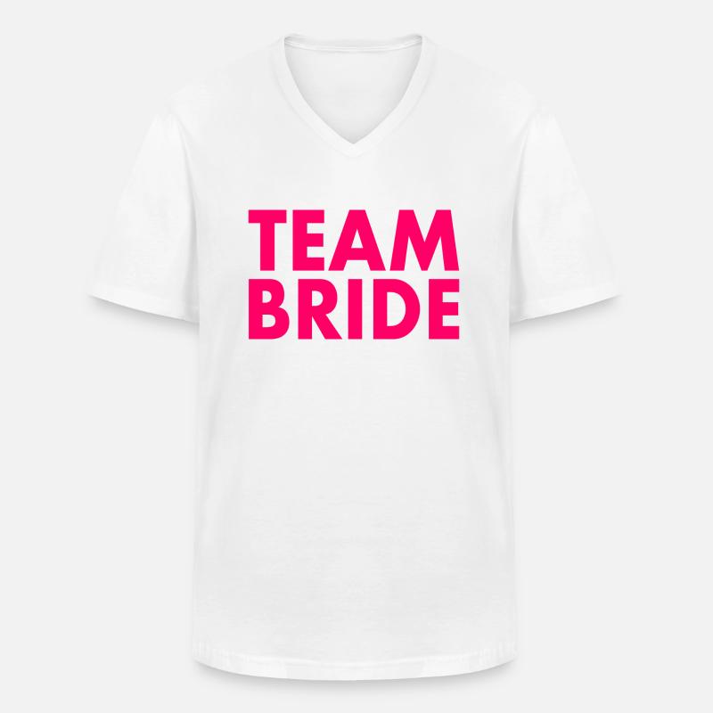 Team bride - Männer-T-Shirt mit V-Ausschnitt - Weiß