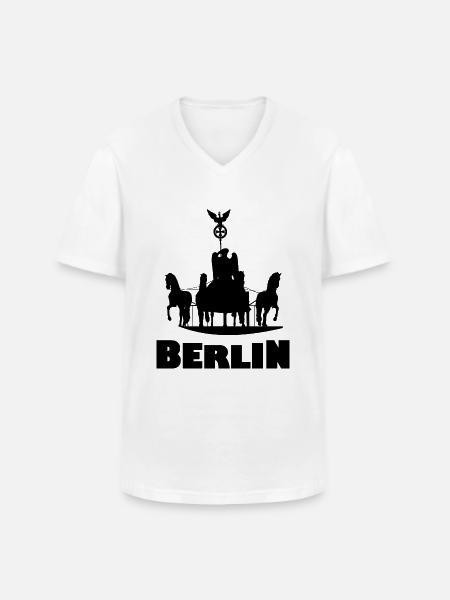 La capitale Berlin - T-shirt col V Homme - blanc