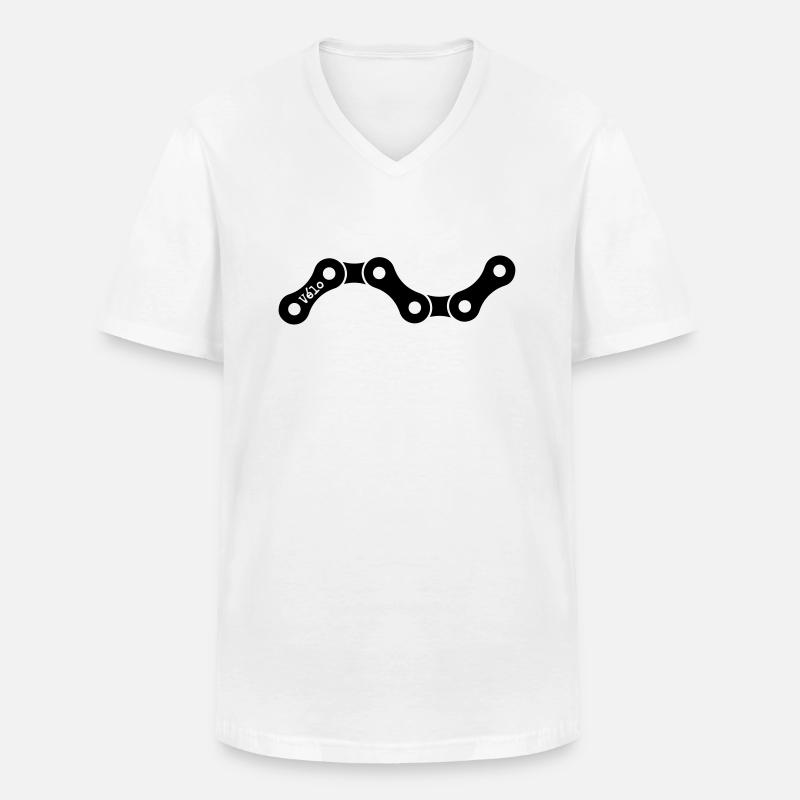 Velo-Kette - Männer-T-Shirt mit V-Ausschnitt - Weiß