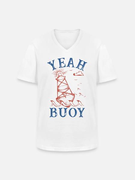 yeah buoy Graphic - Men's V-Neck T-Shirt - white