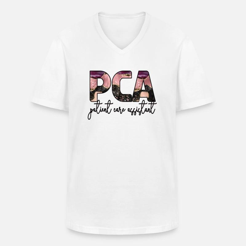 Nursing Assistant PCA Nursing Assistant - Men's V-Neck T-Shirt - white