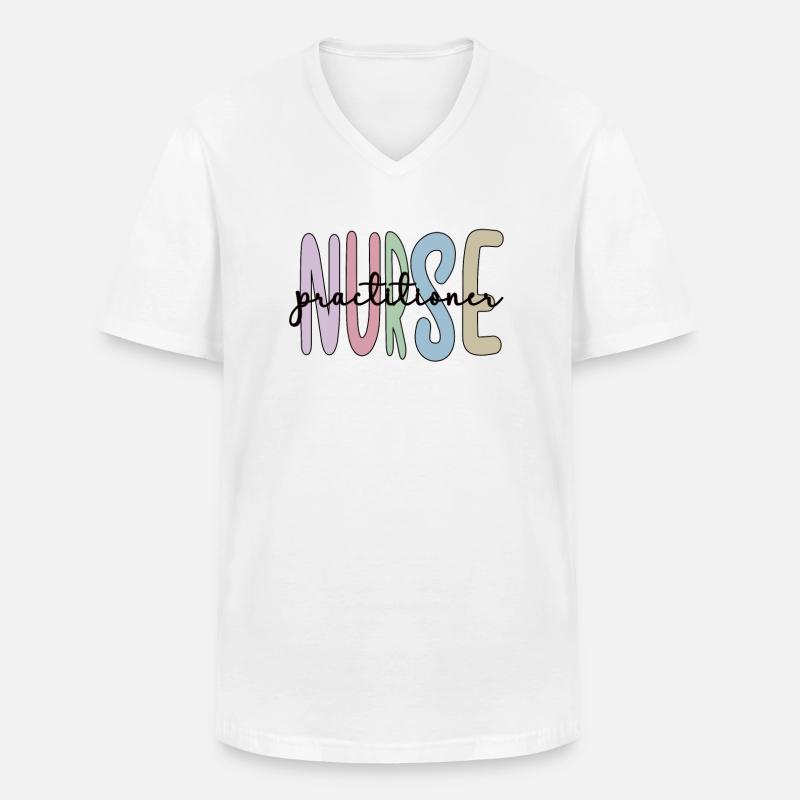 Nurse Practitioner Abschluss Krankenpflegerin - Männer-T-Shirt mit V-Ausschnitt - Weiß