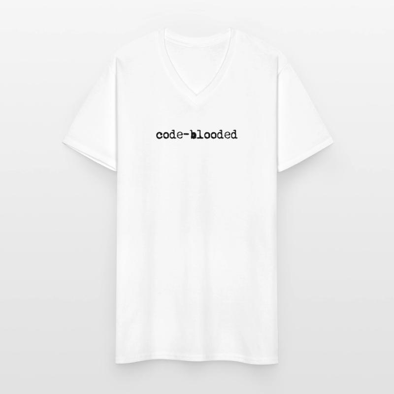 Lustige Code-Blut-Programmier-Codierung - Data Web Männer-T-Shirt mit V-Ausschnitt