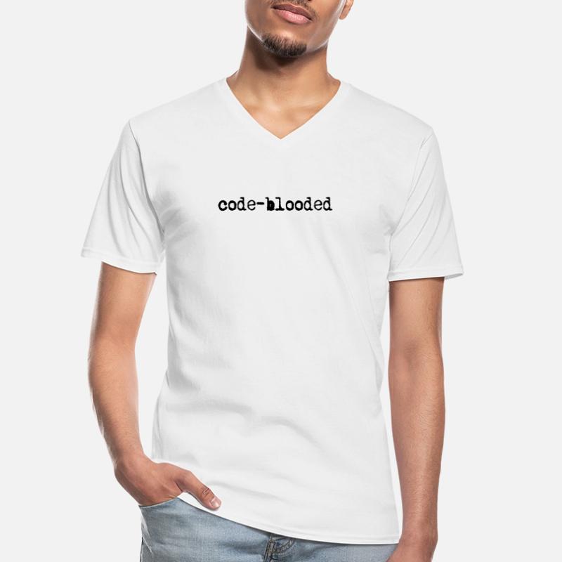Lustige Code-Blut-Programmier-Codierung - Data Web Männer-T-Shirt mit V-Ausschnitt
