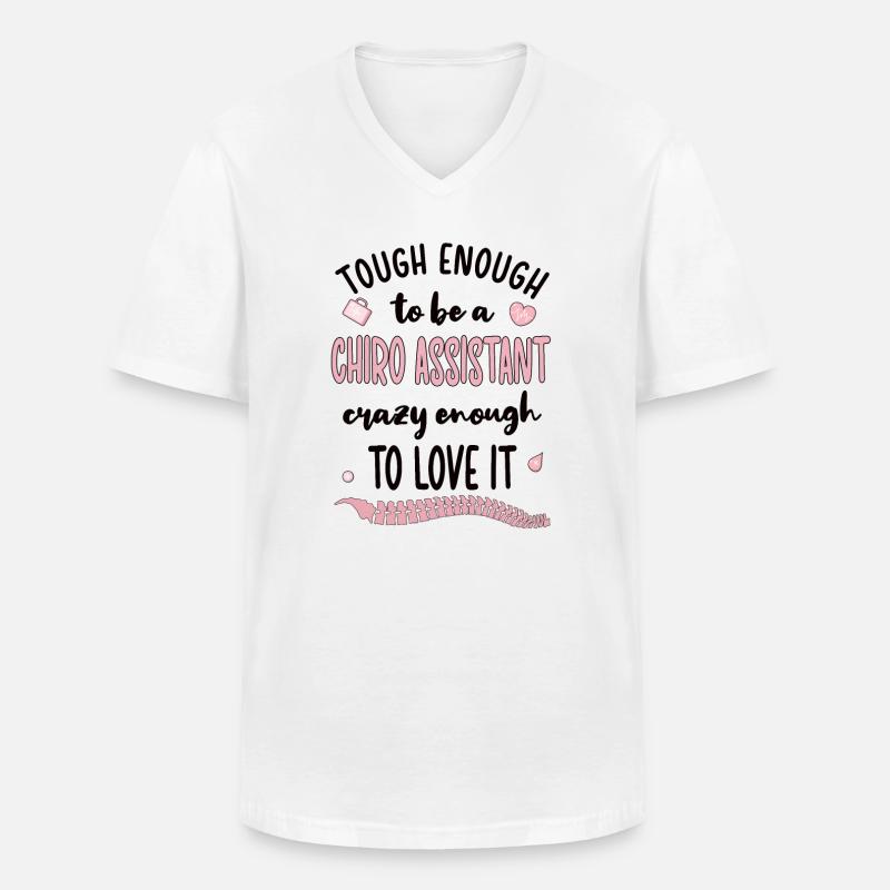 Chiropractic Assistant Chiropractic Assistant - Men's V-Neck T-Shirt - white