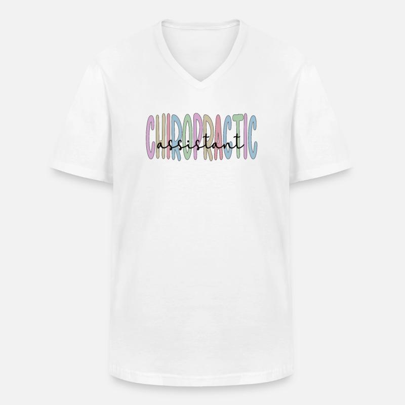 Chiropractic Assistant Chiropractic Assistant - Men's V-Neck T-Shirt - white