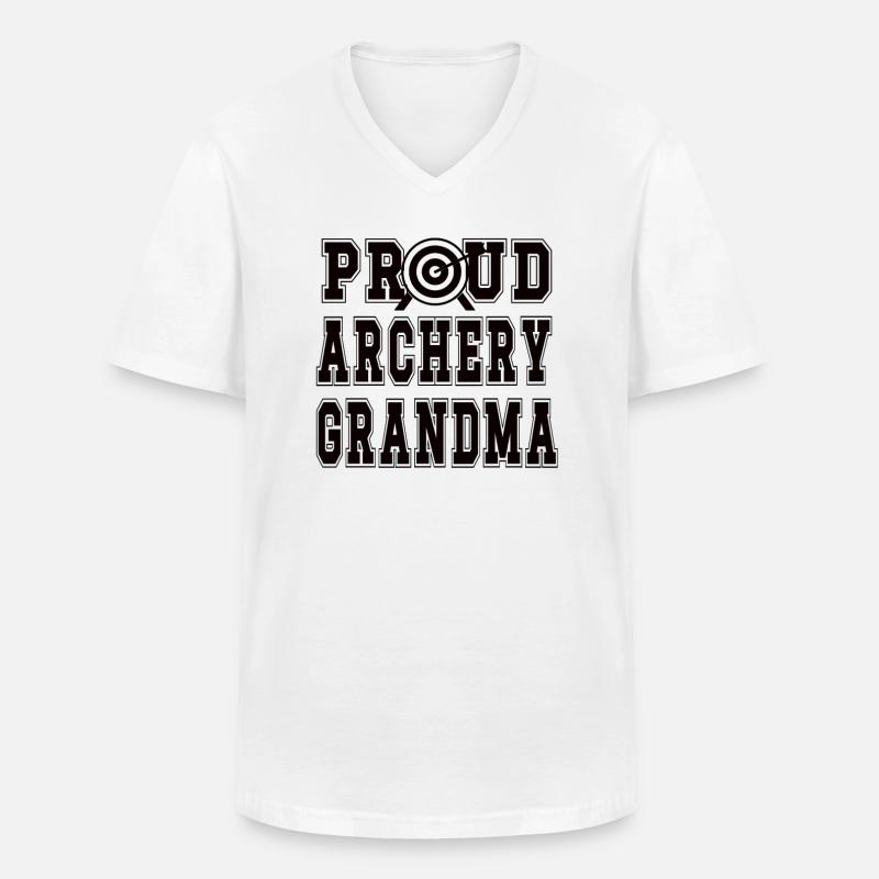 Bogenschießen-Großmutter Von Bogenschützen Oma - Männer-T-Shirt mit V-Ausschnitt - Weiß