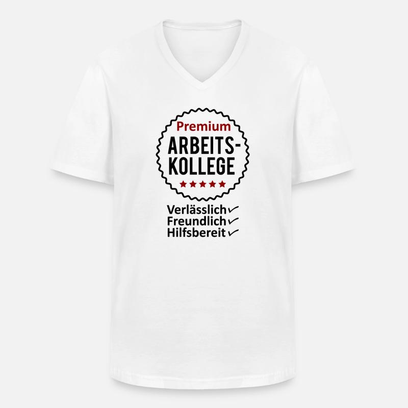 Bester Arbeitskollege Spruch Geschenk Herren - Männer-T-Shirt mit V-Ausschnitt - Weiß