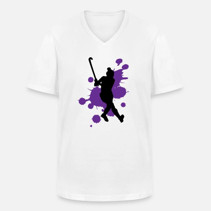 Kreative Farbspritzer Kunstexplosion - Männer-T-Shirt mit V-Ausschnitt - Weiß