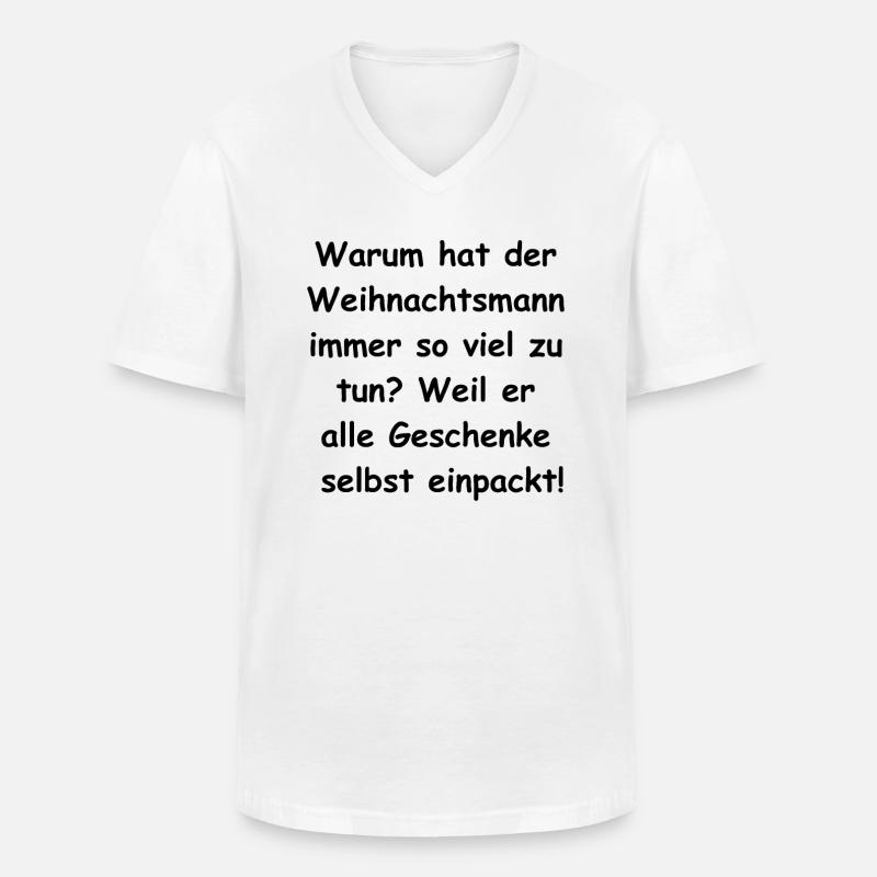 Geschenkverpackungs-Chaos - Männer-T-Shirt mit V-Ausschnitt - Weiß