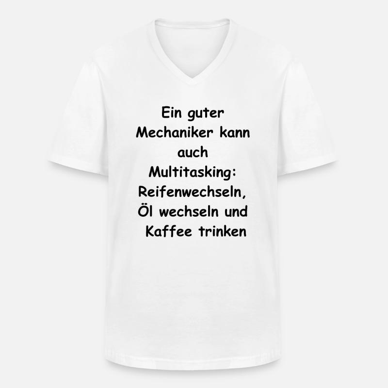 Mechaniker-Multitasking-Geschenk - Männer-T-Shirt mit V-Ausschnitt - Weiß