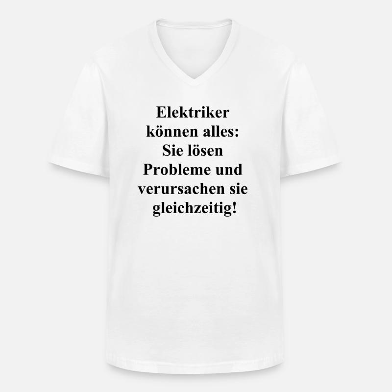 Multitasking-Elektriker-Geschenk - Männer-T-Shirt mit V-Ausschnitt - Weiß