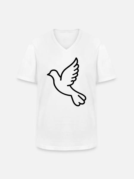 Dove - Men's V-Neck T-Shirt - white